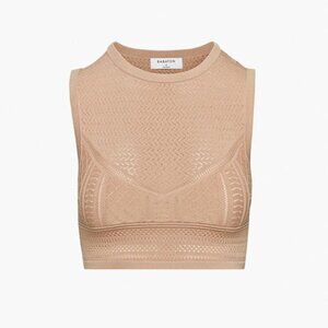 Babaton Knit Sleeveless Cropped Top | Sandstone